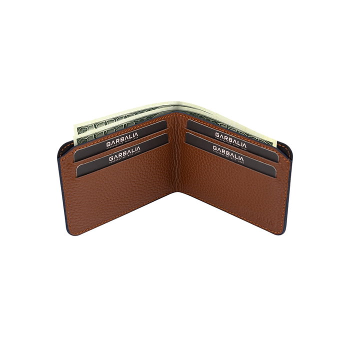 Zoozie Bags Cartera para Hombre 100% Piel Auténtica - Negro, Tan